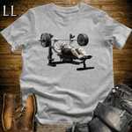 Gym Beast Bench Press Siberian Tiger Sport Grey | Wild Beast Tee