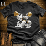 Gym Beast Bench Press White Gorilla Black | Gym Shirt