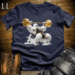 Gym Beast Bench Press White Gorilla Navy | Gym Shirt