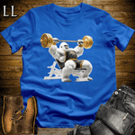 Gym Beast Bench Press White Gorilla Royal | Gym Shirt
