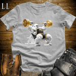 Gym Beast Bench Press White Gorilla Sport Grey | Gym Shirt