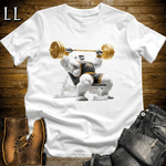 Gym Beast Bench Press White Gorilla White | Gym Shirt