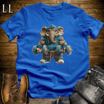 Bicep Curl Aqua Elephant Royal Blue | Arms Tee