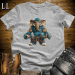 Bicep Curl Aqua Elephant Sport Grey | Arms Tee
