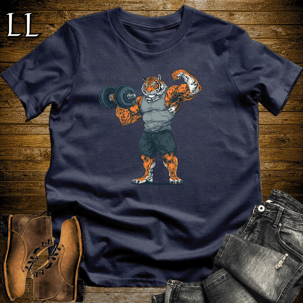 Gym Beast Bicep Curl Bengal Tiger - Navy - LegacyLayers