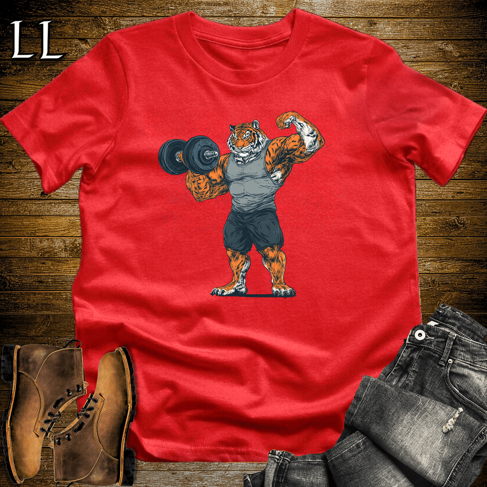 Gym Beast Bicep Curl Bengal Tiger - Red - LegacyLayers