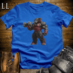 Bicep Curl Black Elephant Royal Blue | Arm Training Tee
