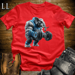 Bicep Curl Blue Elephant Red | Arm Strength Tee