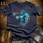 Gym Beast Bicep Curl Blue Gorilla Navy | Gym Beast Tee
