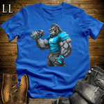 Gym Beast Bicep Curl Blue Gorilla Royal Blue | Gym Beast Tee