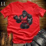 Gym Beast Bicep Curl Red Gorilla Red | Strength Tee