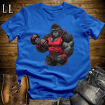 Gym Beast Bicep Curl Red Gorilla Royal | Strength Tee