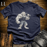 Bicep Curl Siberian Tiger Navy | Arm Strength Tee