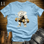 Bicep Curl White Elephant Light Blue | Arm Strength Tee