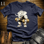 Bicep Curl White Elephant Navy | Arm Strength Tee