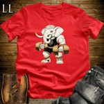 Bicep Curl White Elephant Red | Arm Strength Tee