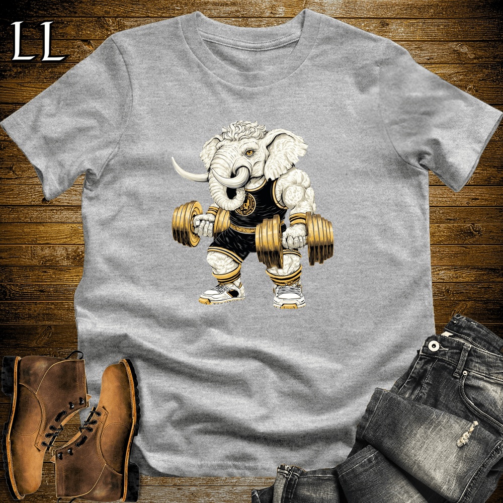 Bicep Curl White Elephant Sport Grey | Arm Strength Tee