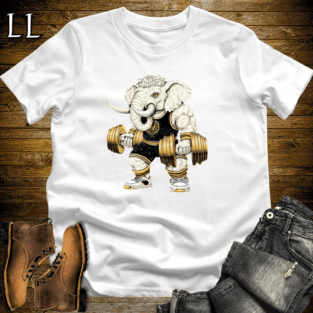 Gym Beast Bicep Curl White Elephant - White - LegacyLayers