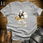 Bicep Curl White Gorilla Sport Grey | Arm Strength Tee