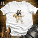 Bicep Curl White Gorilla White | Arm Strength Tee
