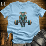 Gym Beast Deadlift Aqua Elephant Light Blue | Strength Tee