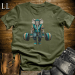 Gym Beast Deadlift Aqua Elephant Military Green | Strength Tee