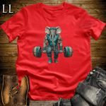 Gym Beast Deadlift Aqua Elephant Red | Strength Tee