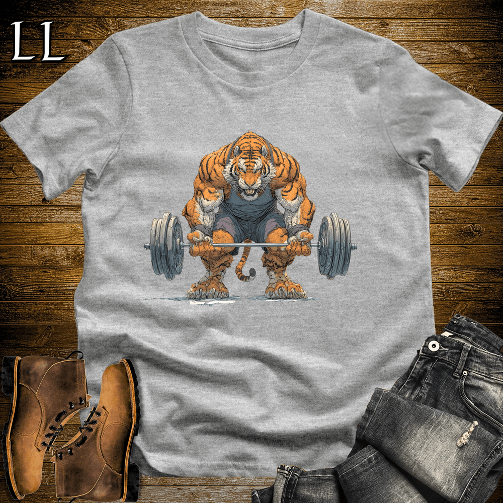 Gym Beast Deadlift Bengal Tiger Sport Grey | Strength Tee