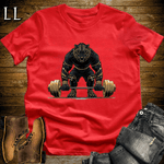 Gym Beast Deadlift Black Tiger Red | Gym Strength Tee