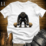 Gym Beast Deadlift Black Tiger White | Gym Strength Tee