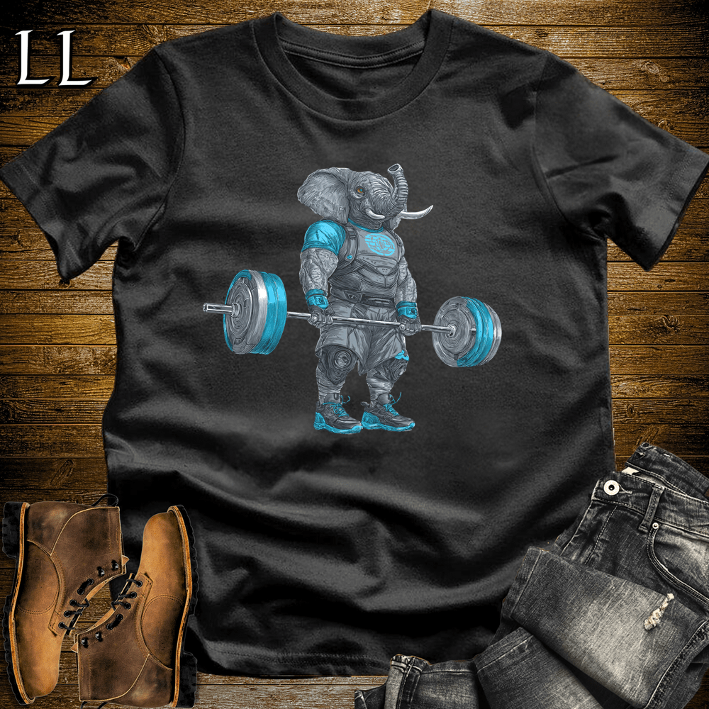 Gym Beast Deadlift Blue Elephant Black | Strength Tee