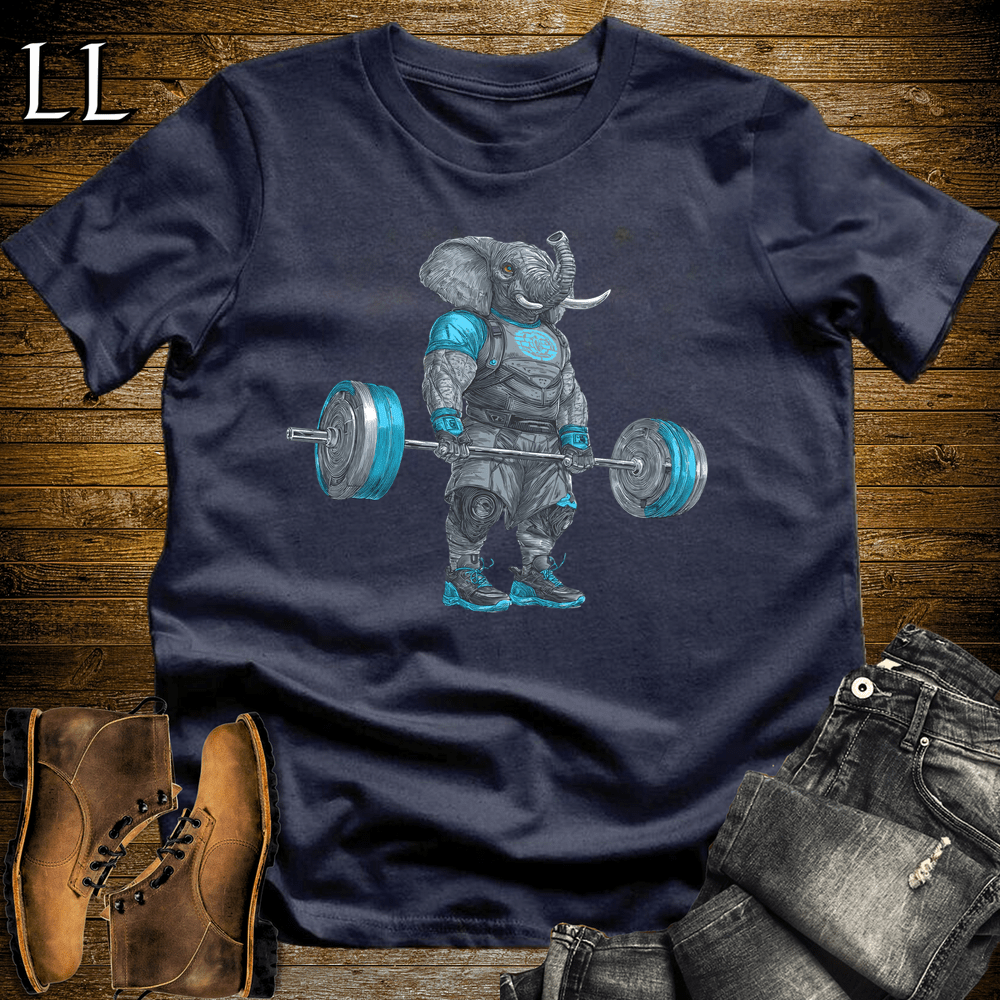 Gym Beast Deadlift Blue Elephant Navy | Strength Tee