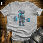 Gym Beast Deadlift Blue Elephant Sport Grey | Strength Tee