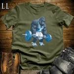 Gym Beast Deadlift Blue Gorilla Military Green | Strength Tee