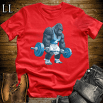 Gym Beast Deadlift Blue Gorilla Red | Strength Tee