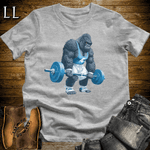 Gym Beast Deadlift Blue Gorilla Sport Grey | Strength Tee