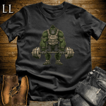 Gym Beast Deadlift Green Gorilla Black | Gym Strength Tee