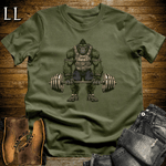 Gym Beast Deadlift Green Gorilla Military Green | Gym Strength Tee