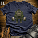 Gym Beast Deadlift Green Gorilla Navy | Gym Strength Tee