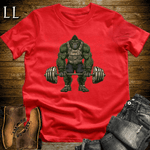 Gym Beast Deadlift Green Gorilla Red | Gym Strength Tee