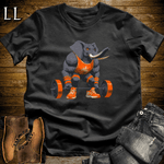 Gym Beast Deadlift Grey Elephant Black | Strength Tee