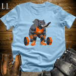 Gym Beast Deadlift Grey Elephant Light Blue | Strength Tee
