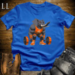 Gym Beast Deadlift Grey Elephant Royal Blue | Strength Tee