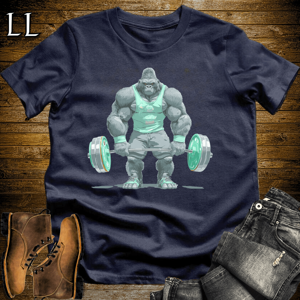 Deadlift Mint Gorilla Navy | Gorilla Gym Shirt