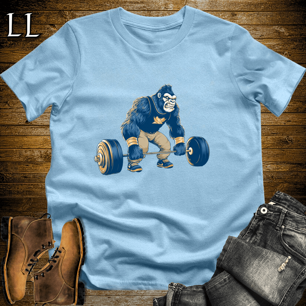 Deadlift Navy Gorilla Light Blue | Gorilla Gym Shirt