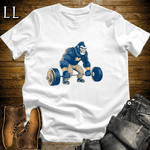 Deadlift Navy Gorilla White | Gorilla Gym Shirt