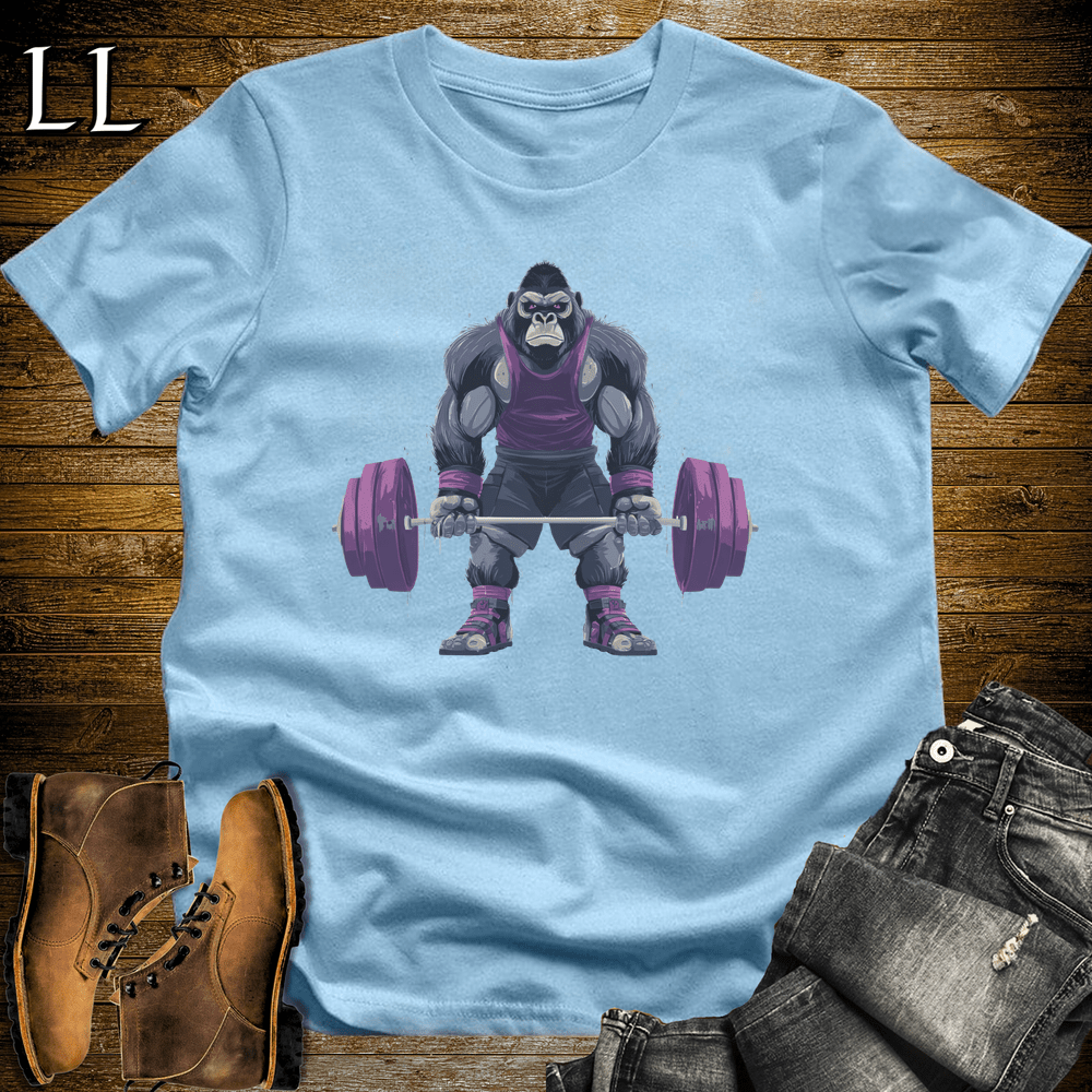 Deadlift Purple Gorilla Light Blue | Gorilla Gym Shirt