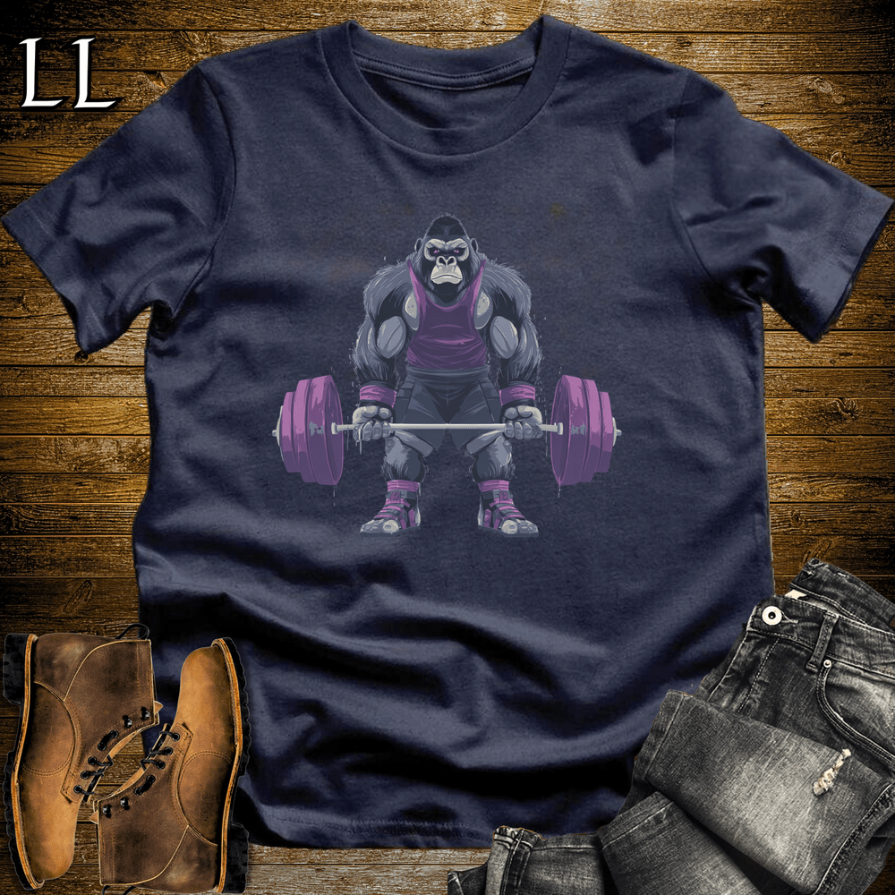 Deadlift Purple Gorilla Navy | Gorilla Gym Shirt
