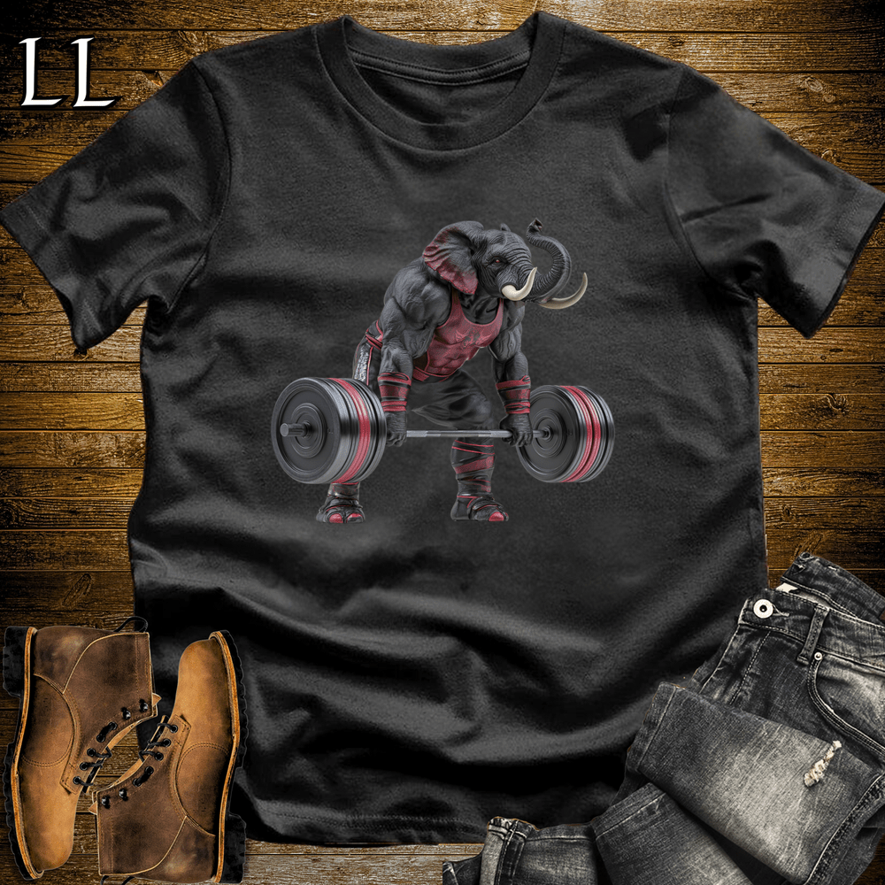 Deadlift Red Elephant Black | Elephant Gym Shirt