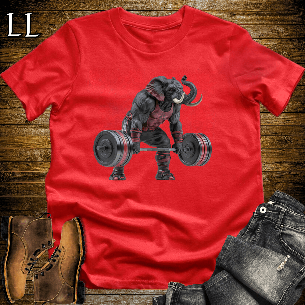 Deadlift Red Elephant Red | Elephant Gym Shirt